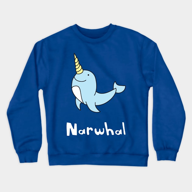 Narwhal Crewneck Sweatshirt by ptdoodles